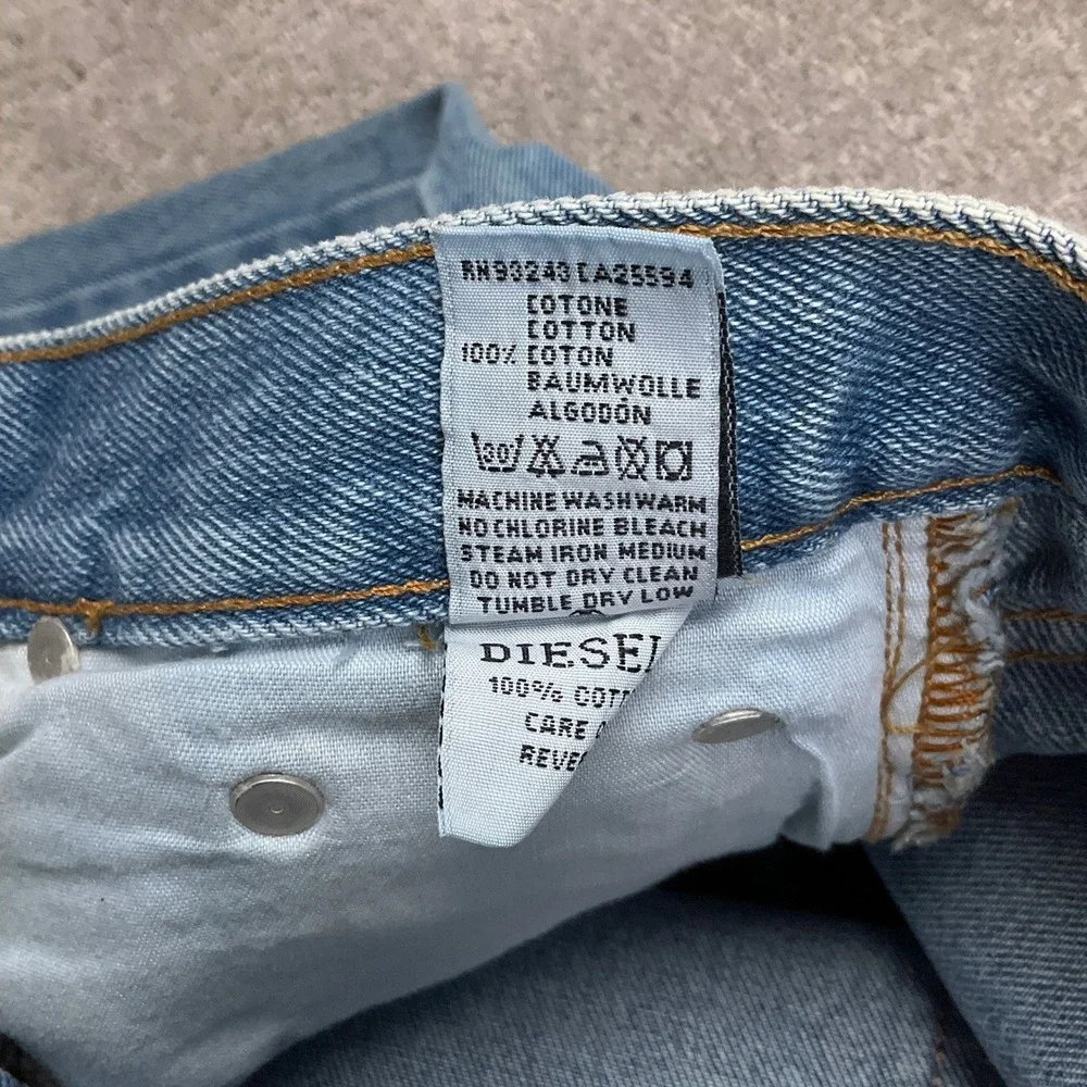 Diesel‎ Basic Jeans Women 12 Blue High Rise Straight Leg Rugged Deadstock Denim